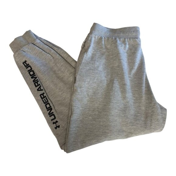 Under Armour Rival Loose Fit Fleece Joggers~Size M~Grey Coldgear Athletic Pants - Picture 5 of 9